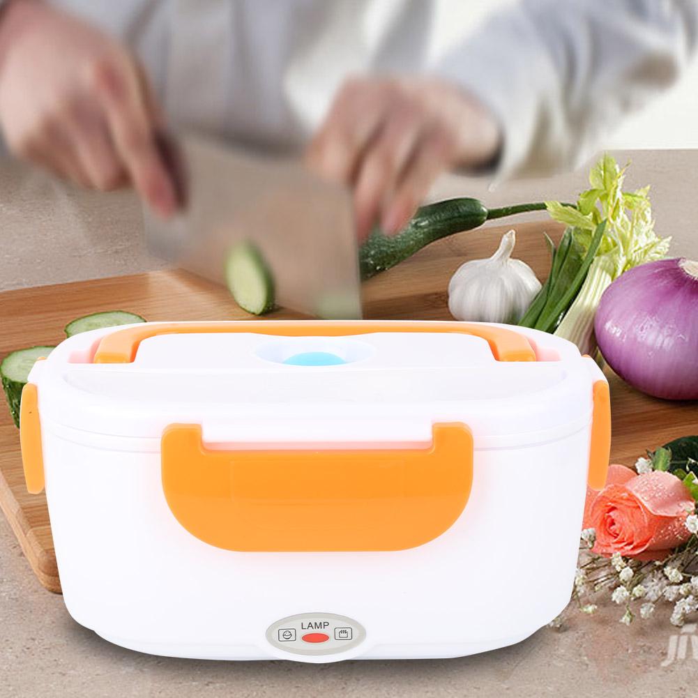 Portable Electric Heating Lunch Box Food Storage Container   (Orange)