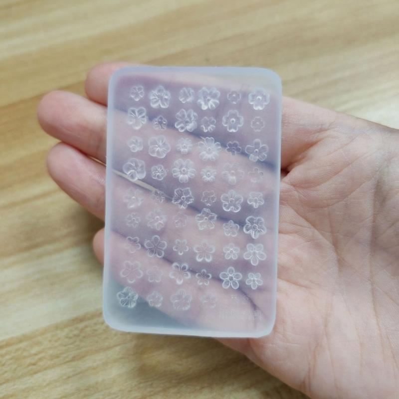 Silicone Nail Art Mold For 3D Floral Embossing Design Reusable DIY Craft Tool 3D Floral Nail Art Supplies