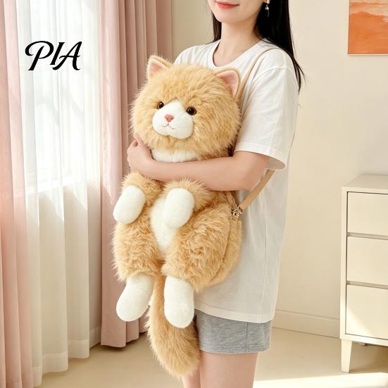 Soft Touching Stuffed Kitten Lifelike Ragdoll Cat Plush Toy, Realistic Animal Pillow for Sleeping, Stress Relief Hugging 45cm Fluffy Pillow,