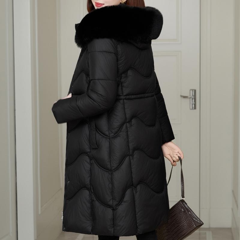 Winter Women's Jackets Hooded Loose Thick Warm Long Parkas Middle Age Female Coat