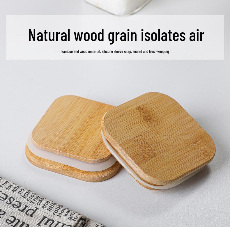 Borosilicate Glass Storage Jar with Bamboo Lid for Tea, Grains, Candy