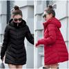 Women Winter and Autumn Artificial Fur Collar Winter Jacket Wear Parkas Outwear Women Long Coats