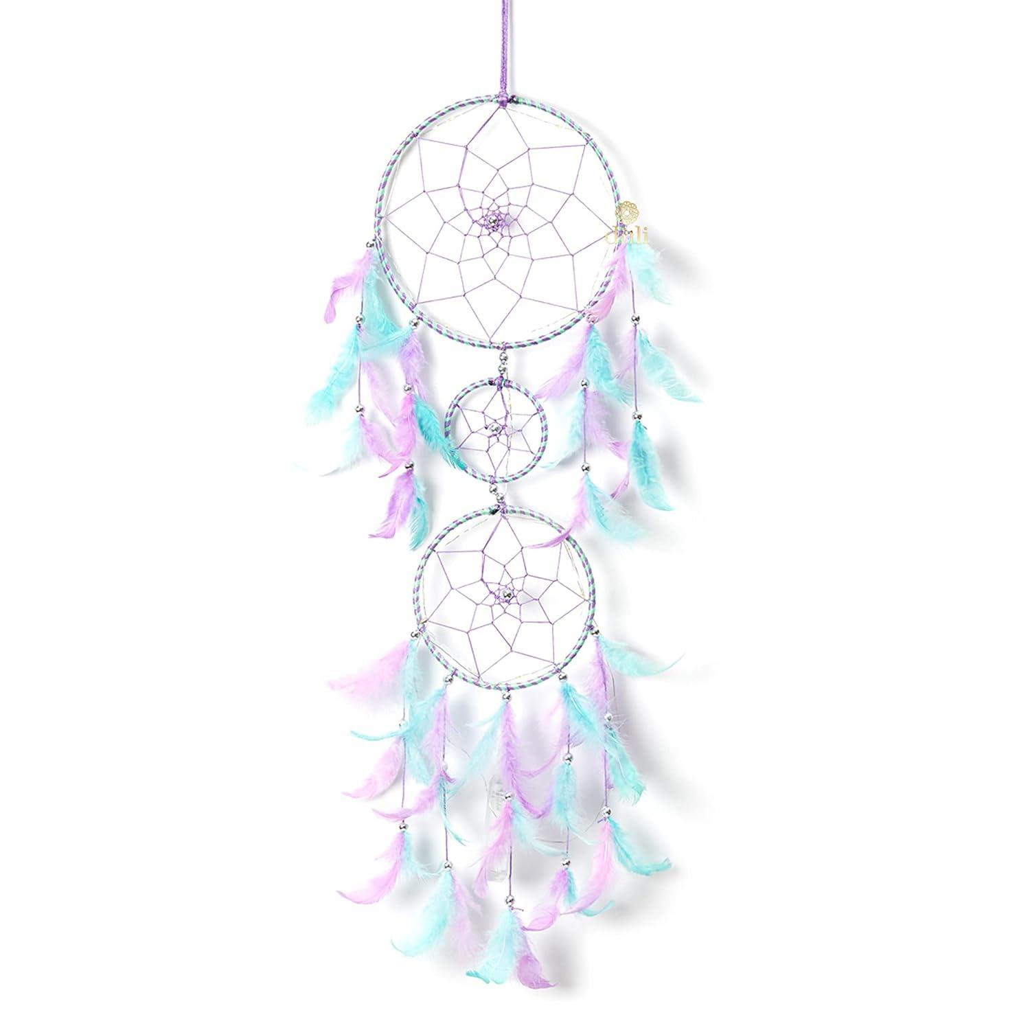 Ловец снов с подсветкой, Dream Catcher with Lights (Pink-Purple),  Duli