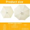 Parasol Replacement Cover 6 Ribs/8 Ribs Market Patio Umbrella Cloth Canopy Cover Waterproof Sunshade For Outdoor Garden