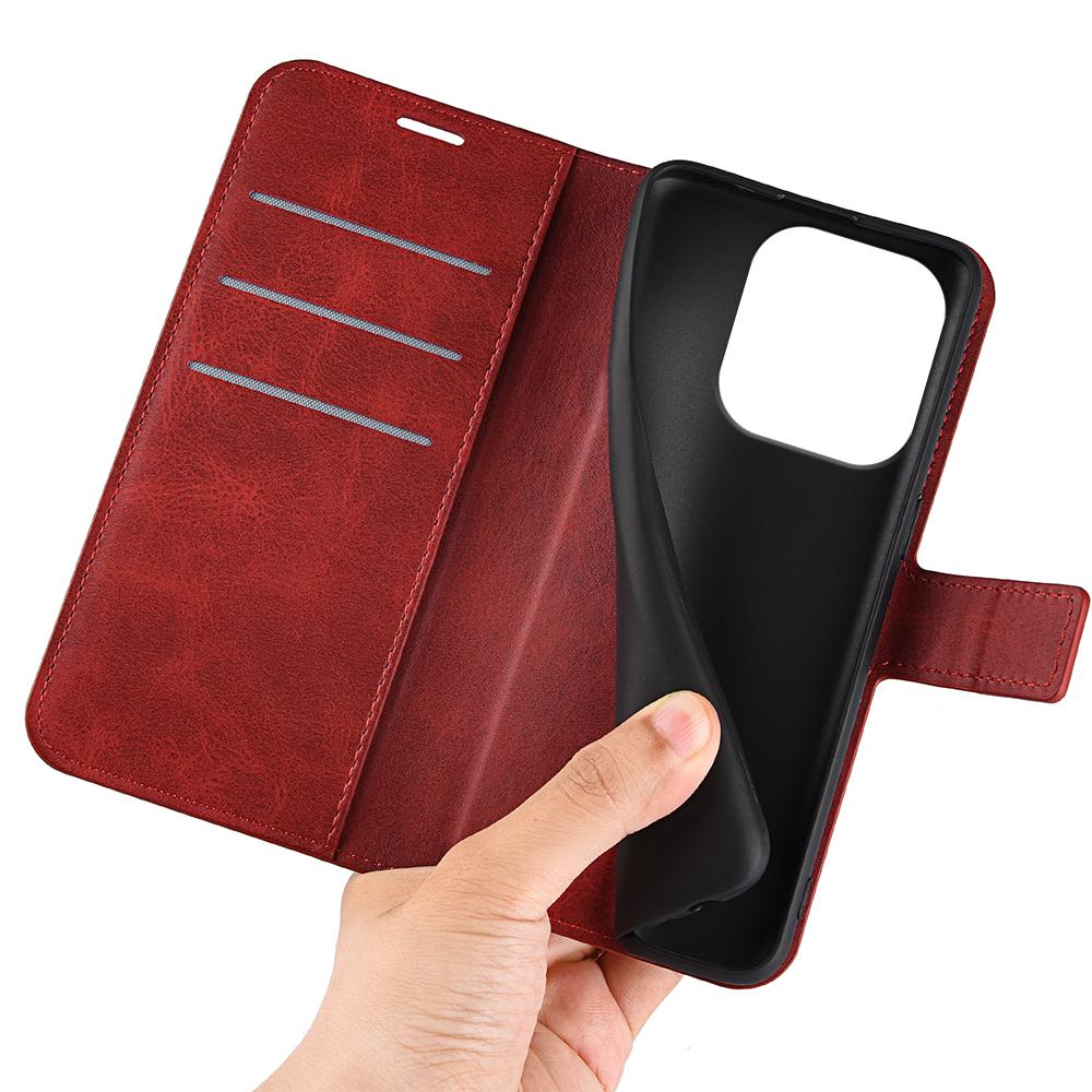 For Motorola Edge 60 Pro 5G Stand Case Anti-Scratch Calf Texture Leather Phone Cover