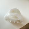Solid Color Frosted Small Hair Claw for Women Double Row Teeth Ponytail Clip Simple Hair Claw Thin Hair No Slip Ponytail Holder