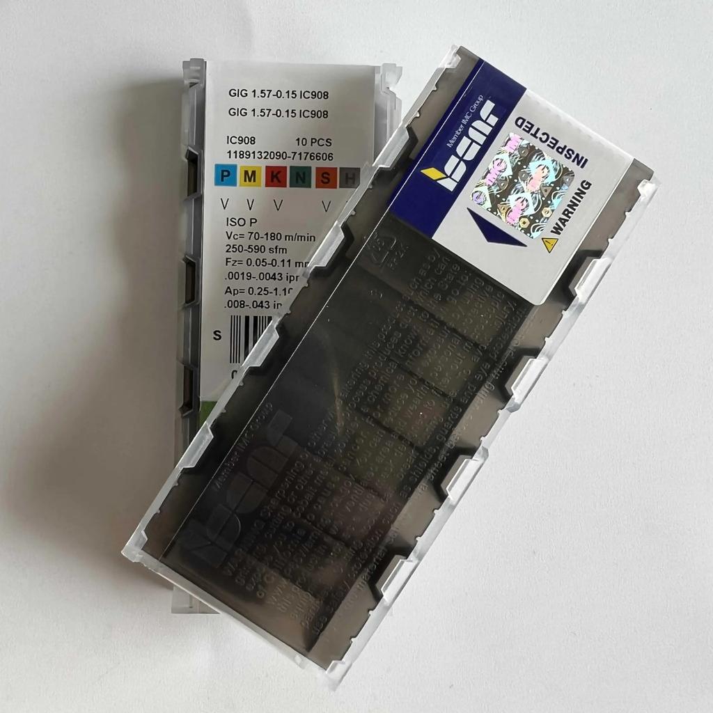 ISCAR / GIG1.57-0.15 IC908 /Industrial Indexable Carbide Inserts 10 Pcs