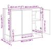 Side Cabinet Grey Sonoma 96.5 X 30 X 75 Cm Particleboard