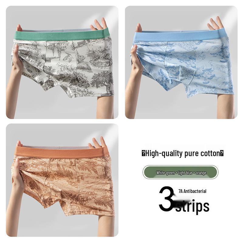 Top-Selling Men's Mulberry Silk & Cotton Boxer Briefs - Breathable, Soft, Comfortable, Antibacterial