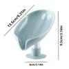 Leaf Shape Soap Holder Drain Soap Box Holder Bathroom Shower Soap Holder Sponge Storage Tray Creative Sucker Bathroom Storage