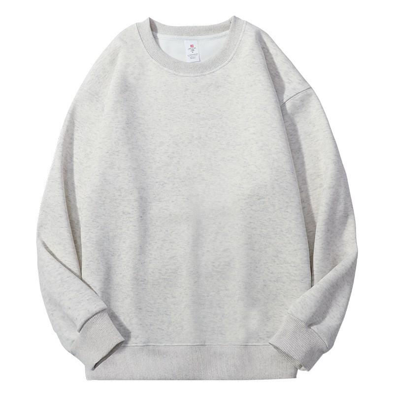 Mens Oversized Crewneck Sweatshirt Thick Fleece Lined Cotton Blend