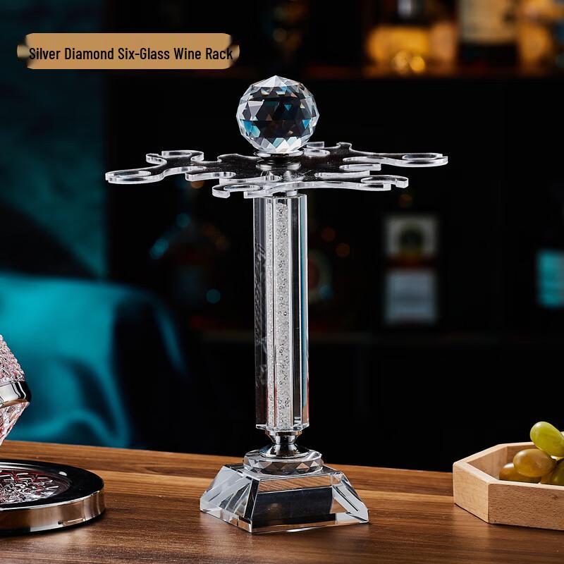 Crystal Glass Rotating Stemware Rack
