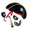 Pirate Compass Skull Print Hat Costume Kits for Treasure Hunt Stylish Role Play Accessories for Halloween Party