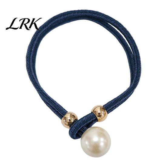 Faux Pearl Curtain Tieback 1Pc Tieback, Woven Rope Adjustable Holder, Stylish Windproof Ties Bead End Draperies Holder for Living Room Bedroom