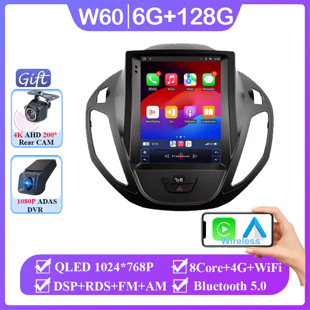 Car Radio For Ford Tourneo Transit 2012-2025 Stereo Multimedia 9.7 Inch  Vertical Screen Navigation Android Auto NO 2dIN