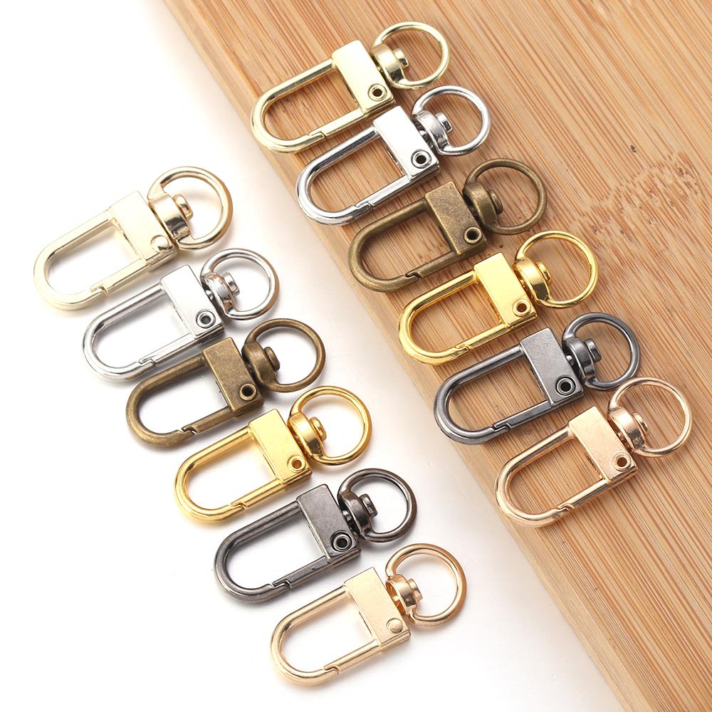 5pcs/Lot 32x12mm Gold Silver Plated Snap Lobster Clasp Hooks Jewelry Findings DIY Keychain Neckalce Bracelet Supplies Wholesale