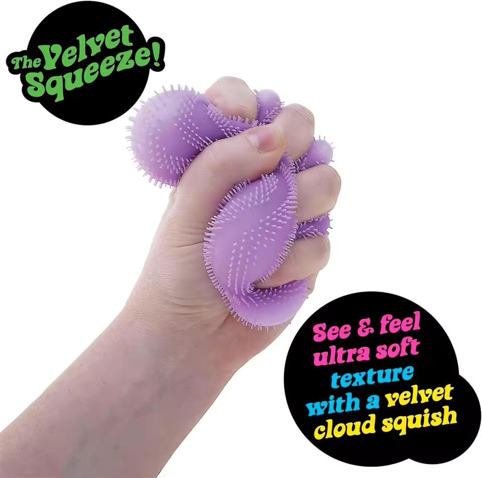 Fuzz Ball Sensory Squeeze Toy Needoh Sensory Squishy Toy Wonder Waves Textured Stress Relief Fidget Ball For Adults Kids