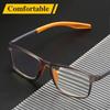 8pcs Ultra Value Rectangle Simple Sport Non-Slip Presbyopia Eyeglasses - Multiple Pair for Middle-Aged and Elderly Male and Female