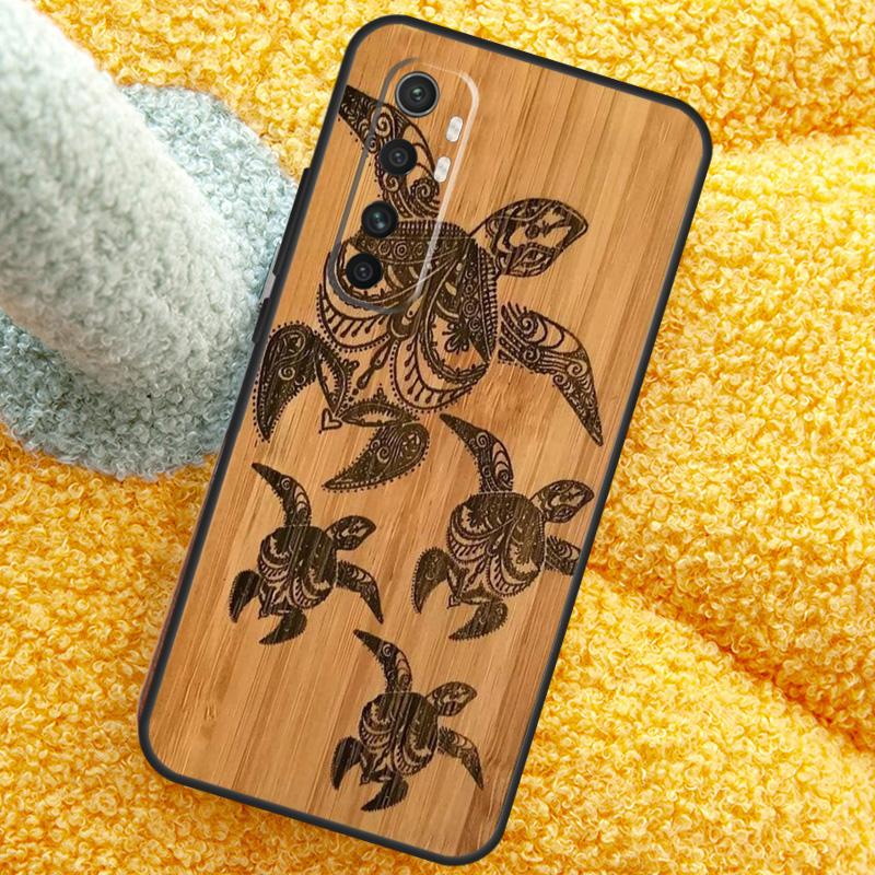 Natural Bamboo Wood Animal Print For Xiaomi Mi 11T Pro 9T 10T 11 Lite Cover Fundas For POCO F3 M3 M4 X3 Pro X3 GT NFC Case