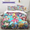 Cardcaptor Sakura Pattern Bedding Quilt Set Quilt Cover Pillowcase Home Decoration Birthday Gift (1 * Duvet Cover + 2 * Pillowcase, Without Core)