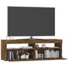 Vidaxl Szafka Pod Tv Z Oświetleniem Led, Przydymiony Dąb, 120X35X40 Cm