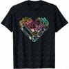 Unisex Summer Short Sleeve Fashion TShirt Heart Love Art Graphic Casual Tee For Art Teacher Painter Soft Stylish Daily Wear Top