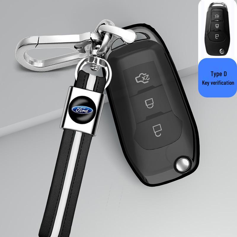 Ford Focus Key Case for Mondeo, Everest, Ecosport, Ranger - Transparent Shell for Men and Women
