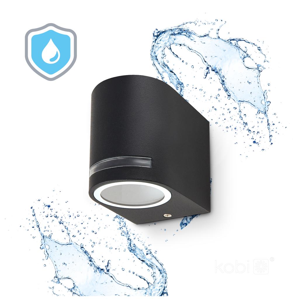 Wall lamp GU10 IP44 black