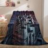 Tokyo Ghoul Vibrant 2D Print Flannel Blanket, Soft Cartoon Bedding for Sofa Bed, Outdoor Picnic Throw Mat_LIAN