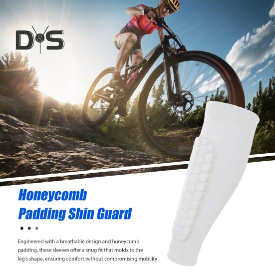Soccer Shin Guard Sleeves Calf Compression Sleeve with Honeycomb Pads Leg Protection Shin Pad for Kids And Adults Soccer Football Sports