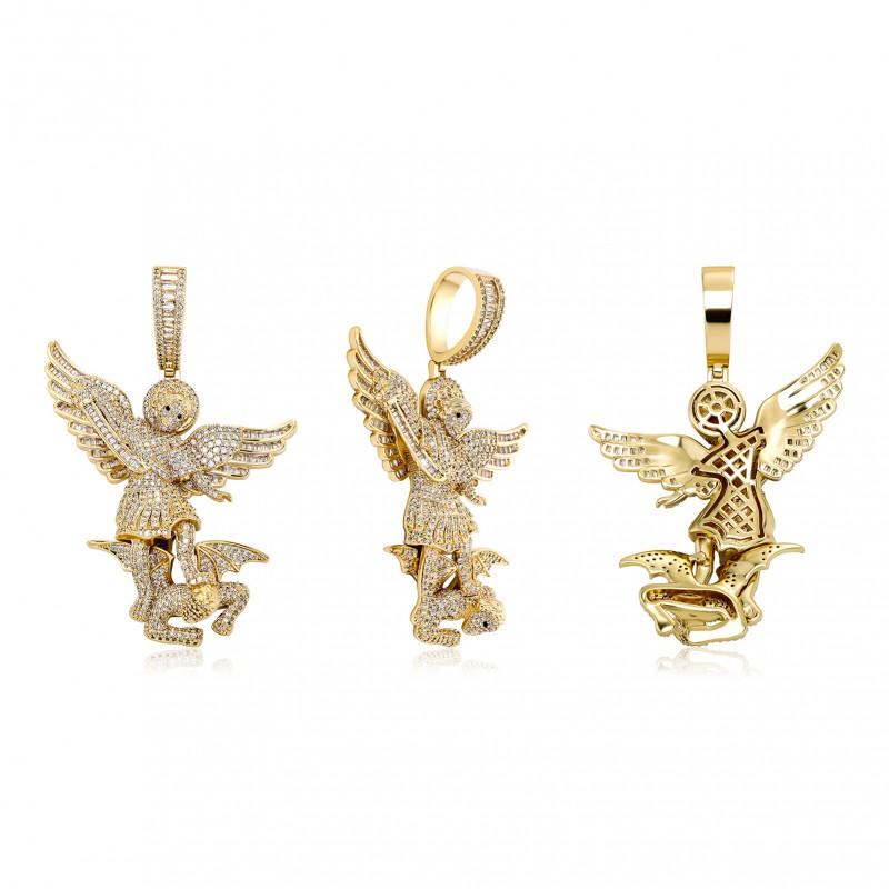 Angel Pendant Necklace Classic Unique Gold Plated Jewelry