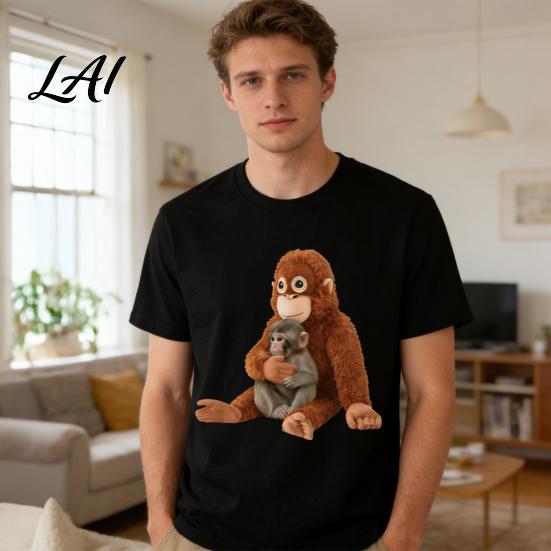 The Monkey Punch T-shirt T-Shirt Short Sleeve Round Neck Casual Tee Cute