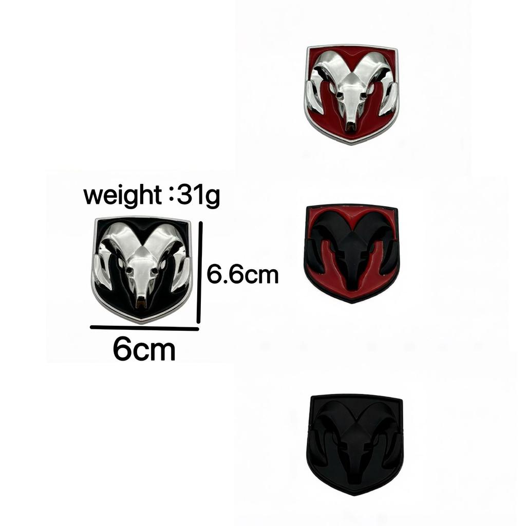 Adesivo Emblema Auto Dodge Journey, Caliber, RAM Longhorn - Decorazione Creativa per Carrozzeria in Metallo.