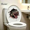 Funny Scary Toilet Stickers 3D Viper Seat Sticker, Realistic Snake Decal, Waterproof PVC Adhesive Removable Bathroom Wall Decals Art for Tank, Creepy
