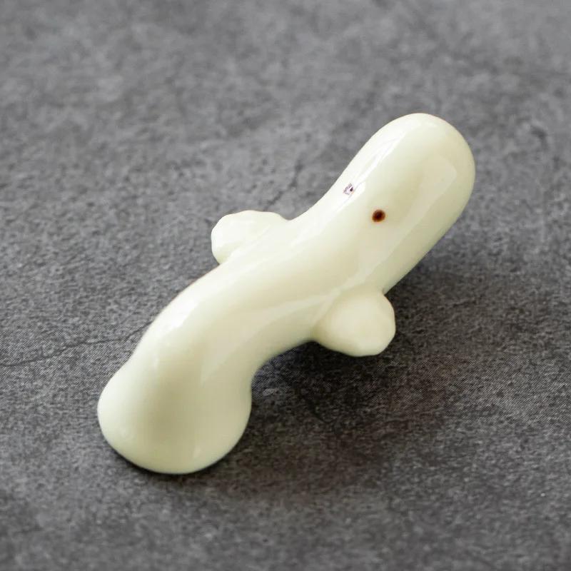 Японский стиль Подглазурь Закака Супер милая пара бегемотов Керамические поделки Орнамент Пейзаж Аксессуары для домашнего декора Подарки