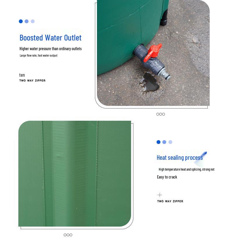 Foldable Multifunction Rainwater Collection Barrel for Gardening and Car Wash
