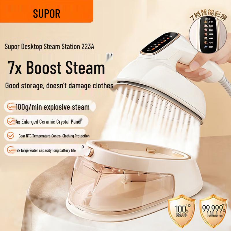 SUPOR EGU-223A High Power Tabletop/Handheld Garment Steamer CN plug (adapter included)