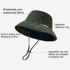 Women Hat Fisherman Style Solid Color Basin Hat with Reflective Stripe Lace-Up Dome Design Bucket Hat