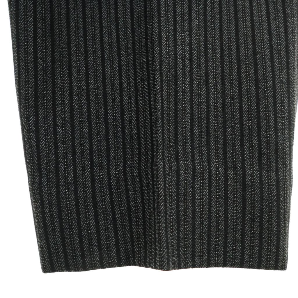 60s 70s vintage Striped Pattern Slacks pants Charcoal gray TALON ZIP Men's Used