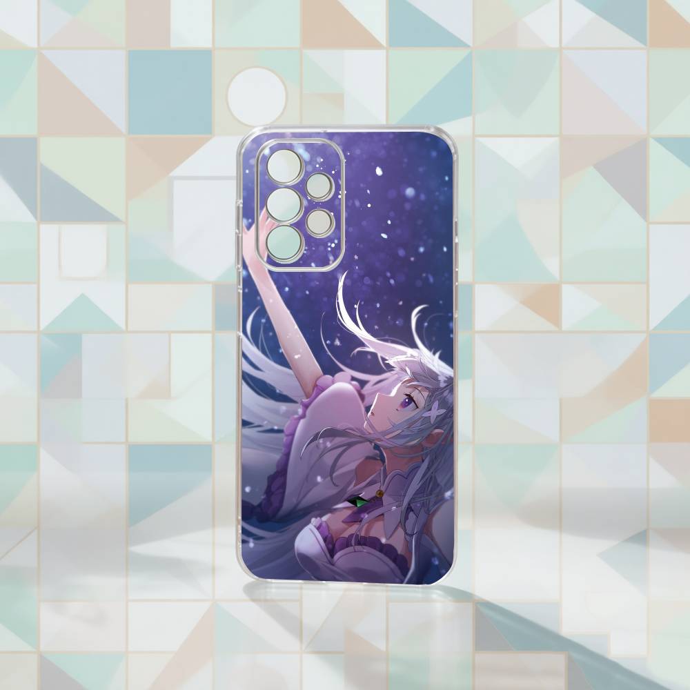 ReZero Emilia Phone Case Transparent Silicone Soft For Samsung S25,S24,S21,S22,S23,S30,Ultra,S20,Plus,Fe