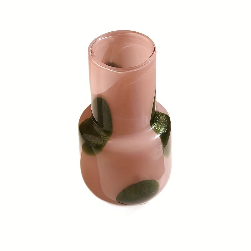 Jarrón de Vidrio de Jade Artificial, Soporte Decorativo para Arreglos Florales Rellenos de Agua, Tono Cálido, Jarrón Duradero de Primera Calidad, Adecuado para Hoteles, Restaurantes, Librerías