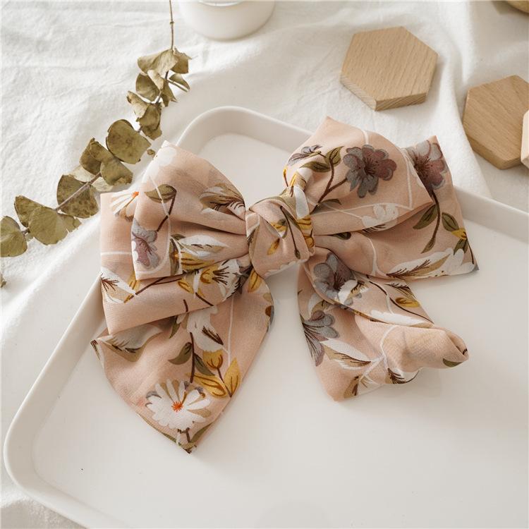 

Корейская Милая Большая Заколка-Бант Крест Трехслойная Женская Шифоновая Ткань Девушка Модный Головной Убор Заколка Классическая Милая Заколка