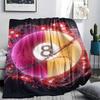 1Pc Luminousball Print Flannel Blanket, High Quality Comfortable for All Seasons, Home Decor, Warmth and Comfort, Perfect for Christmas Gifts