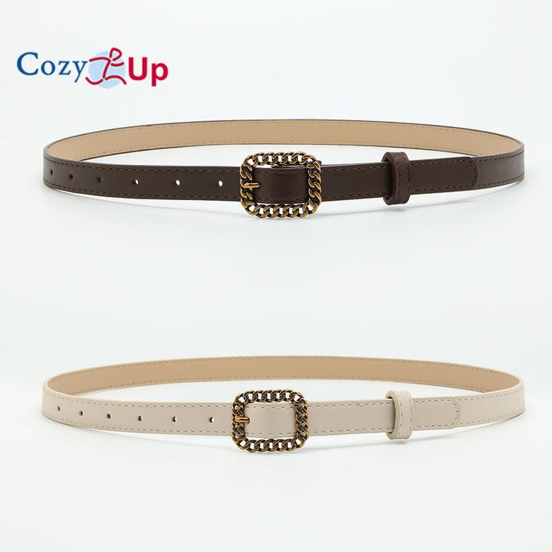 Cintura Sottile Decorativa Quadrata Dorata Retro per Vita con Abito Cintura Donna