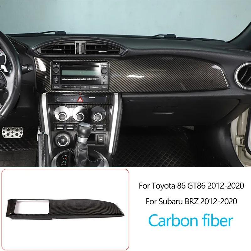 För Toyota 86/Subaru BRZ 2012-2020 ABS Kolfiber Interiörsats Instrumentbräda Mittkonsol Växelspakspanel Skydd Dekaler