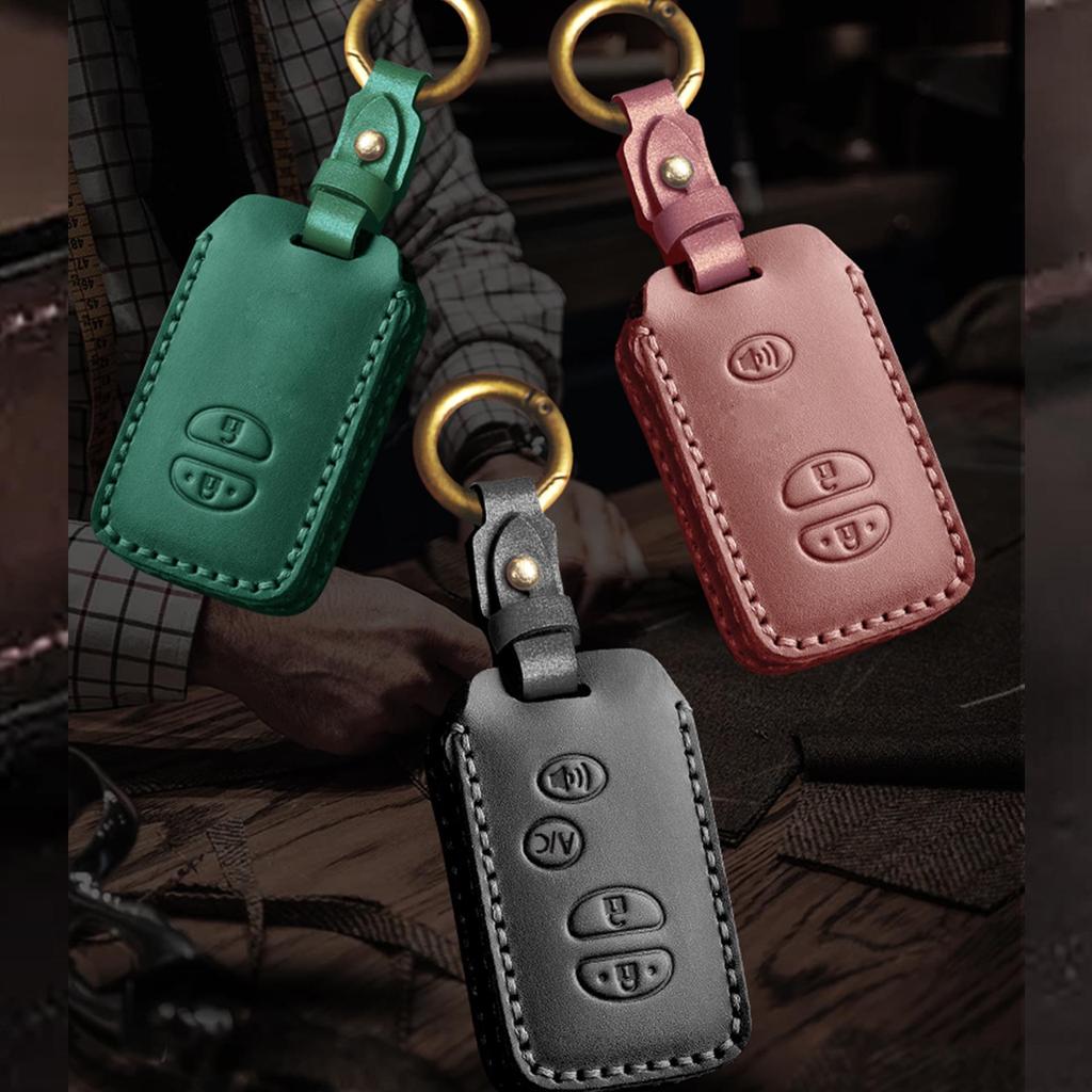 Genuine Leather Key Cover for Toyota Highlander and Land Cruiser (Old Models)
