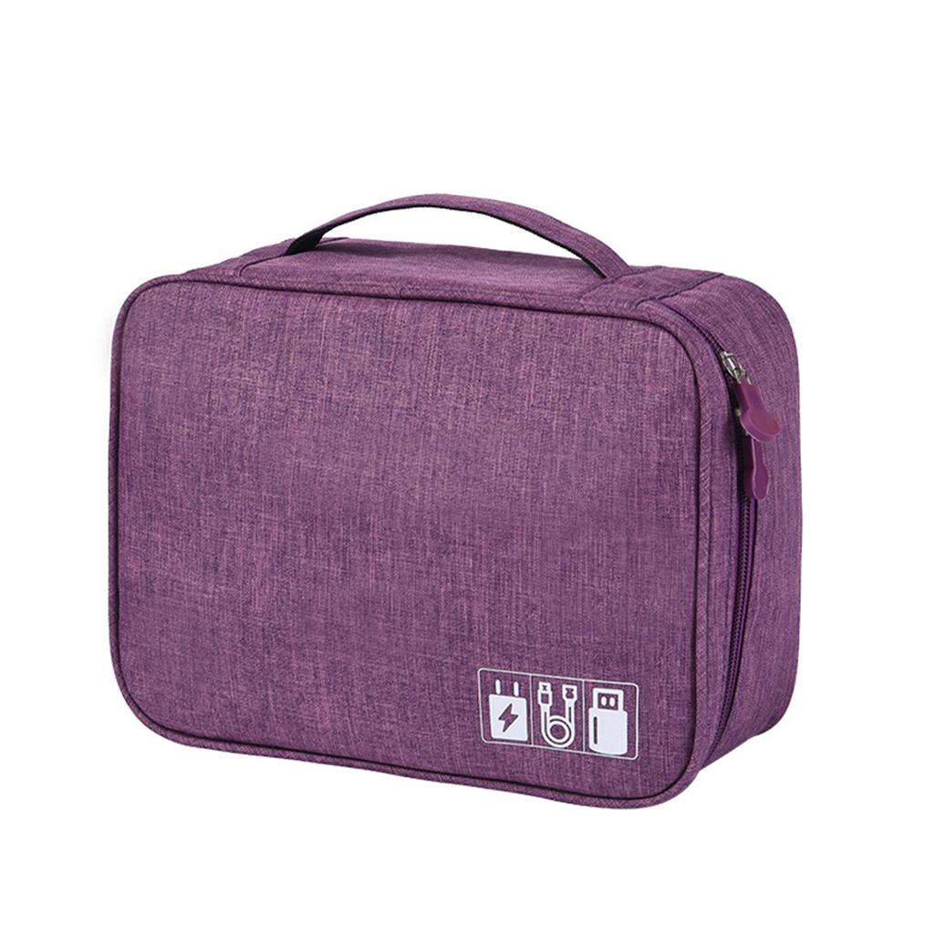 Data Cable Storage Bag Travel Charging Po Headphone Organizer Multi-functional Compartment Large