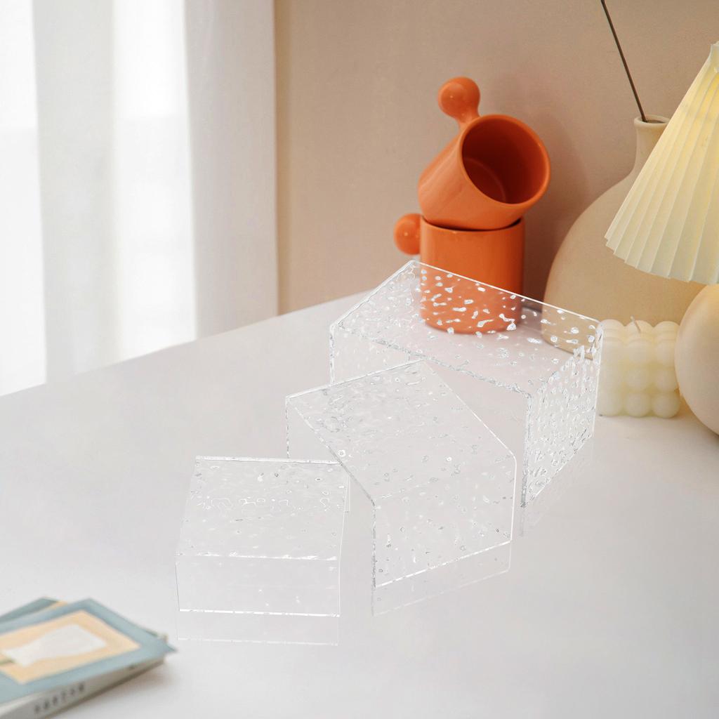3-18 Pcs Clear Acrylic Display Stand U Shape Lightweight Holder Window Counter Jewel Cosmetics Rack Dessert Model Shelf