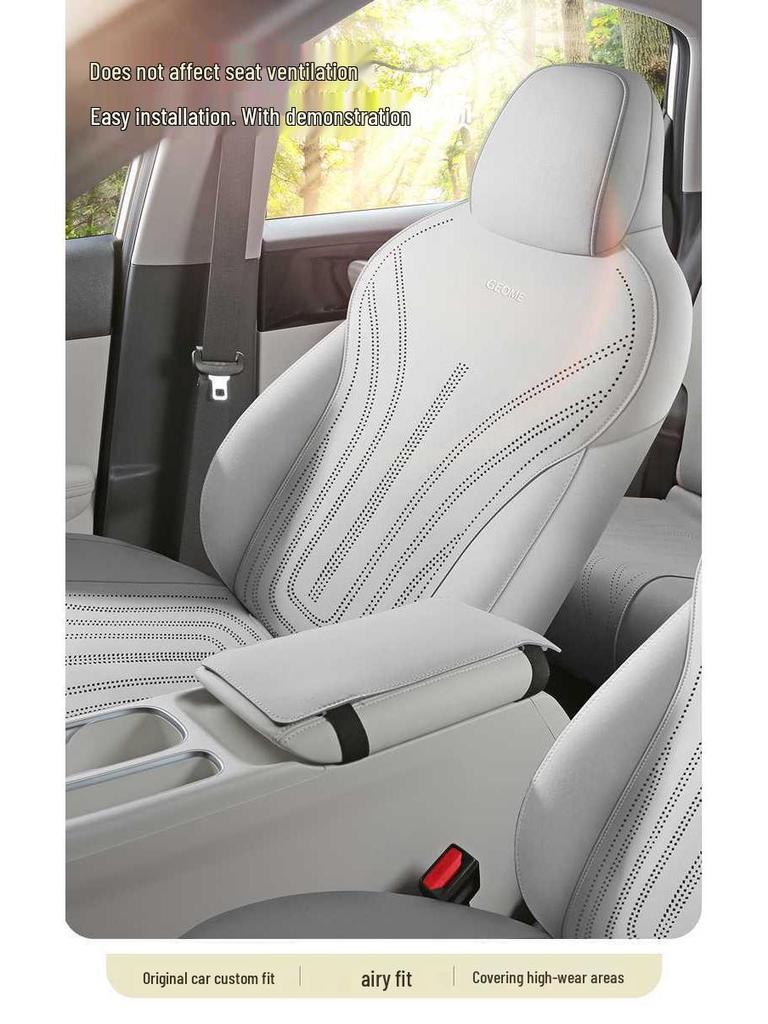 Star Wish 2625 Universal Perforated Leather Seat Cover - Full Coverage, Breathable, Four Seasons Use