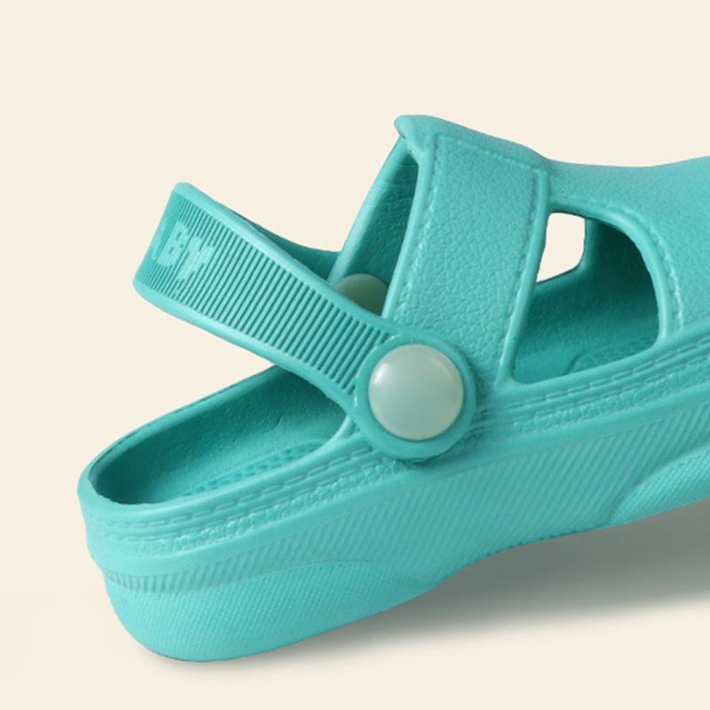 Barnesandaler Ensfarget hule sandaler Tøfler Soft Sole Barnesko